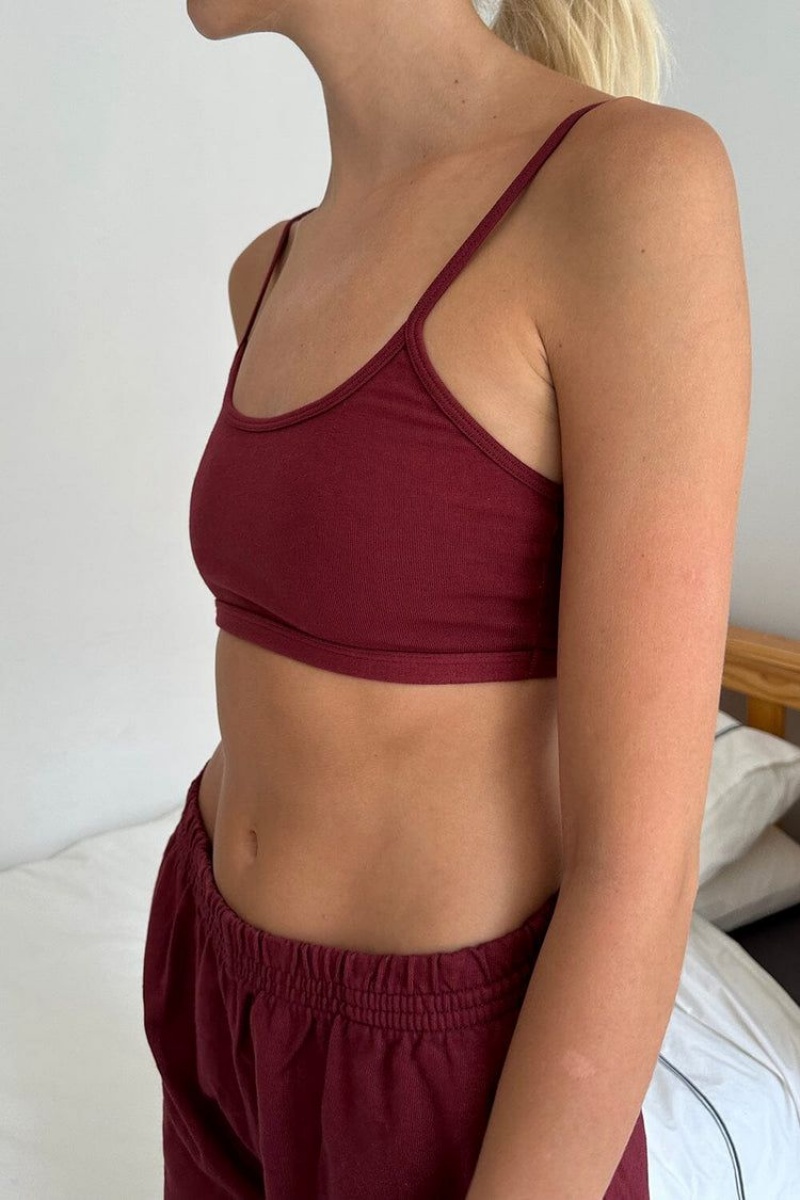 Soutien Gorge Brandy Melville Laney Bordeaux | ODJ-49546525